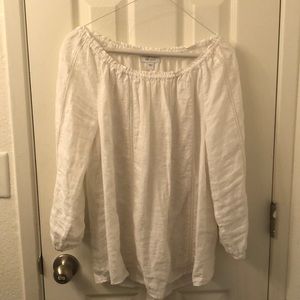 White linen blouse from J.Jill